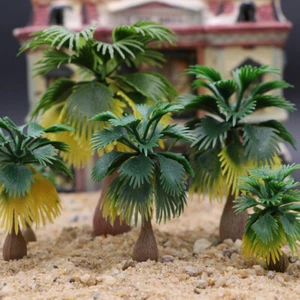 15pcs home decor Jungle Trees Palm Model Tree Plastic Trees for Diorama