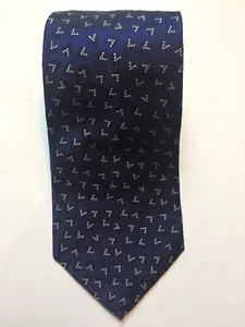 Mens’s Lauren Ralph Lauren Necktie Blue White 100% Silk #6 - Picture 1 of 4