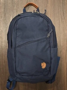 Fjallraven Räven 20 Backpack- Navy - School Travel Work Laptop Sleeve - Unisex - Picture 1 of 9
