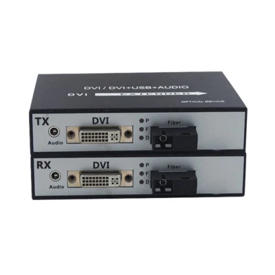 DVI over Fiber Optic Media Converters Optical Extenders SC single fiber 20Km - Image 1 of 4