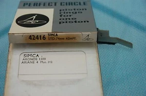Simca Aronde Ariane 4 mot 312 piston rings 74mm std size - Picture 1 of 1