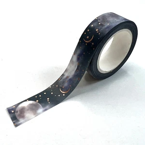 Gold Foil Moon and Stars Celestial Washi Tape Scrapbooking Planner Journal - Picture 1 of 3