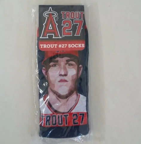 Los Angeles Angels Mike Trout #27 Socks MLB Baseball 2017 SGA New Sealed Cover