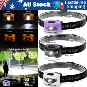 4 Modes Waterproof LED Headlamp Head Torch White+Red Light Flashlight Camping AU - Picture 1 of 16