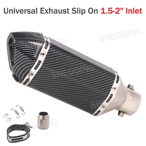 Universal Motorcycle Exhaust 2" Slip On For Scooter ATV Dirt Street Bike  - Imagen 1 de 5