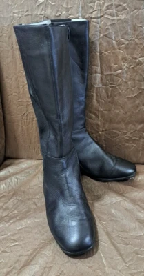 BOTAS ROS HOMMERSON MUJER 9.5WW CUERO NEGRO HASTA LA RODILLA CON TACONES NUEVOS Foto 1 de 4