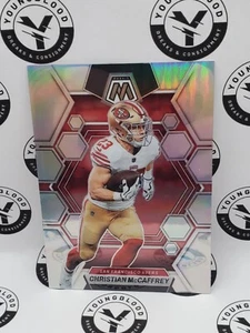 2023 Mosaico Panini Christian Mccaffrey Prizm argento # 213 49ers-┥ - Foto 1 di 2