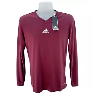 T-shirt Adidas uomo squadra base manica lunga calcio baselayer taglia M marrone - Foto 1 di 19