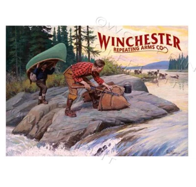 Winchester Vintage Advertising Luck Day Goodwin Hunting Poster  18x24 or 24x34 - Image 1 of 2