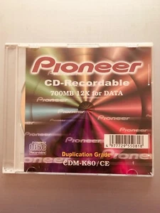 New Pioneer CD-R 700Mb 12x speed for Data - Duplication Grade Disc x1 - Afbeelding 1 van 1