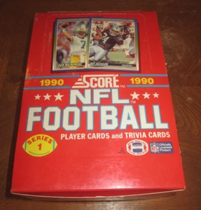 💥1990 SCORE NFL FOOTBALL SERIE 1 BOX. 36 PACKS / 16 SPIELERKARTEN, 1 QUIZKARTE - Bild 1 von 5