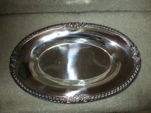 Silver Bread Tray-Poole,Taunton mass.unused in box B-20/bristol quality - Picture 1 of 7