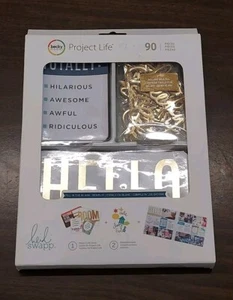 NEW Project Life Becky Higgins Gold Scrapbooking Overlay Kit Embellishments - Picture 1 of 3