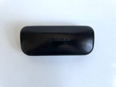 Dolce & Gabbana Sunglasses Glasses Case Hardshell Clam Protection Black Leather - Image 1 of 4