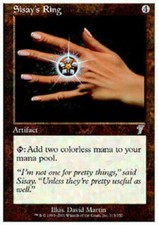 [1x] Sisay's Ring - Foil - Slight Play, English - Seventh Edition MTG Magic
