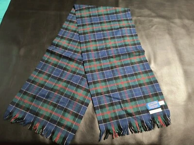 Vintage Pendleton 100% Pure Wool Scarf Blue Green & Red Plaid 60” Long 13" Wide - Image 1 of 4