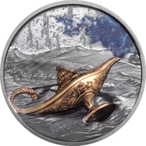 Palau 2021 $5 - LÁMPARA MÁGICA 1 oz 999 moneda de plata con caja, cápsula y certificado de autenticidad - Imagen 1 de 4