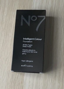 Boots No7 Intelligent Colour Foundation MEDIUM Spf6 Hypo Allergenic New Sealed - Picture 1 of 4