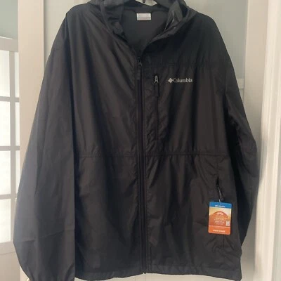NEW! Columbia Morning View Packable Hooded Jacket ~ Black ~ UPF40 ~ Size XXL - Image 1 of 4