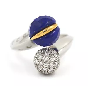 Anillo En Platino con Lapis Azul y Diamantes T Brillante -1.01CT - Imagen 1 de 6