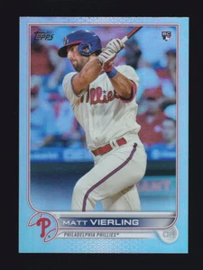 2022 Topps Series 1 #316 MATT VIERLING RC Rainbow Foil Parallel ROOKIE CARD - Imagen 1 de 2