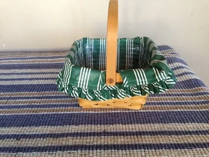 1998 Longaberger Basket, 9” x 9” With 41505 Liner, Green - Picture 1 of 8
