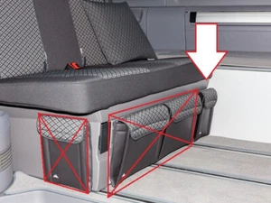 Bolsa utilitaria delantera izquierda para somier VW T6.1 / T6 / T5 California Beach - Imagen 1 de 1