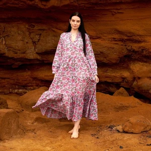 Bliss Dress Pink Floral Cotton | Feminine Look - Picture 1 of 4