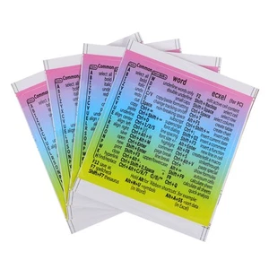 4 Sheets Aufkleber Mit Tastenkombinationen Laptop -Abziehbilder -Aufkleber - Photo 1/12