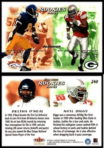 2000 Fleer Dominion Rookies Pairs Deltha O’Neal/Na’il Diggs #240 Broncos/Packers - Picture 1 of 1