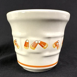 Longaberger Pottery Candy Corn Votive Holder Halloween Made in USA - Picture 1 of 5