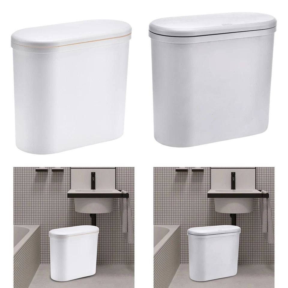 Trash Can Nordic Dustbin Modern Kitchen Wastebasket Slim Garbage Can for Office - Image 1 of 1