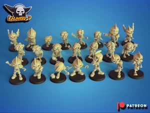 chibi undead team fantasy convient a bloodbowl - Imagen 1 de 2