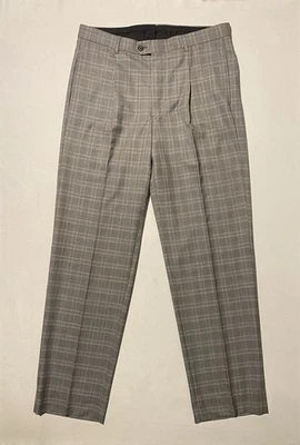 Pantalones de vestir John W. Nordstrom Glen Check para hombre Super120’s lana seda talla 34 hechos en EE. UU. Foto 1 de 4