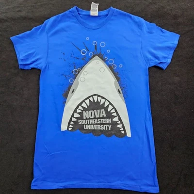 Camiseta para mujer Nova Southeastern University azul manga corta algodón calce largo S Foto 1 de 4