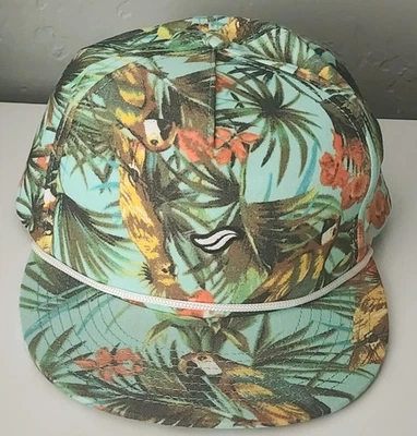 Dew Tour 帽子均码可调节花卉图案平沿帽  — 第 1/4 张图片