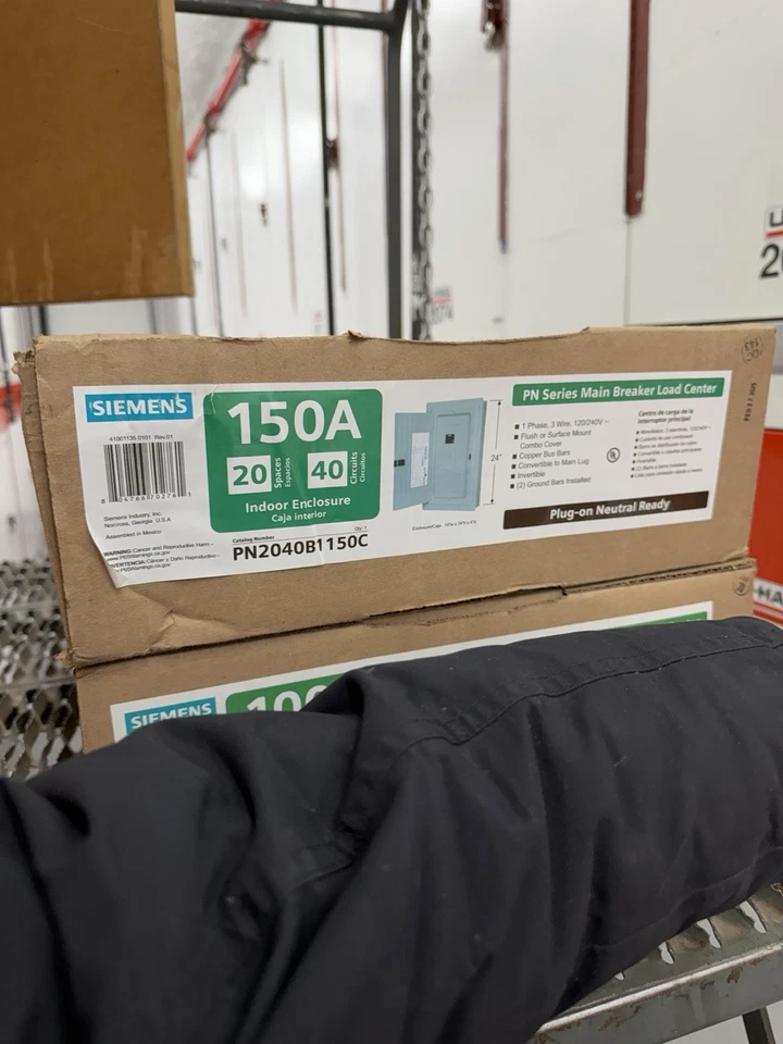 Siemens PN2040B1150C PN серии главный выключатель панель коробка 150A 20 пространства 1PH 120/240V  - Изображение 1 из 1