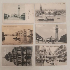 VENICE lot 6 postcards early 1900s Pier church S.Zaccaria Ca' Doro courtyard fp - Picture 1 of 2