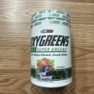 Polvo EHPlabs OxyGreens Super Greens - sabor a bayas del bosque caducidad 10/25 Foto 1 de 4
