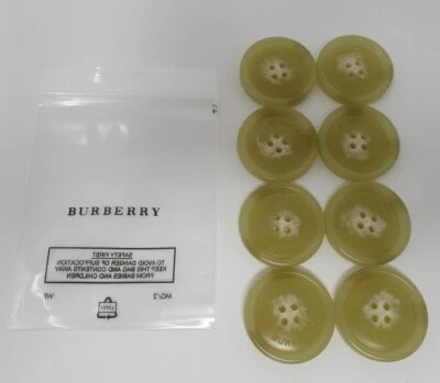 BURBERRY TRENCH COAT AUTHENTIC REPLACEMENT BUTTONS CREAM 23MM SET OF 8 BRAND NEW - Image 1 of 2