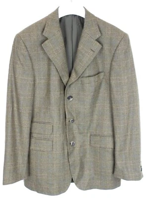 DAKS  Blazer Men's UK 38R Pure New Wool Plaid Single Breasted - Image 1 of 4
