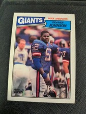 1987 Pepper Johnson ROOKIE NM #28 Topps Football Card New York Giants NFL