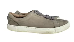 FRYE IVY Sneakers 3471182 Grey Taupe Low Lace Leather Shoes Womens Size 6.5 - Picture 1 of 12