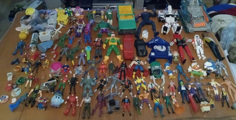 Vintage 1980s 90s lot TMNT Wwf Batman Spiderman Hulk Gi Joe Power Rangers Figure Cover