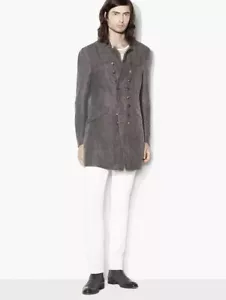 John Varvatos Double-Breasted Military Jacket Mens Grey. Size EU 50 USA 40 - Picture 1 of 12