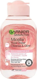 Agua limpiadora de rosas micelares Garnier para piel opaca 100 ml tamaño de viaje - Imagen 1 de 3
