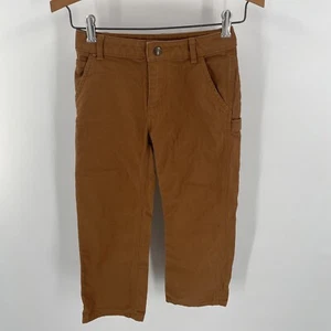 Carhartt Youth Size 7 Brown Canvas Carpenter Pants Kids Boys - Picture 1 of 9