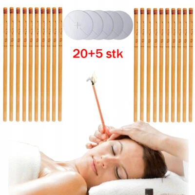 BEDEE 20x Ohrenkerzen zur Reinigung aus Bienenwachs Ohrkerzen Ohrenschmalz Ohr Wachs