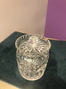 Waterford Crystal Lismore Biscuit Barrel Jar with Lid Cookie Candy Jar Signed - Picture 1 of 4