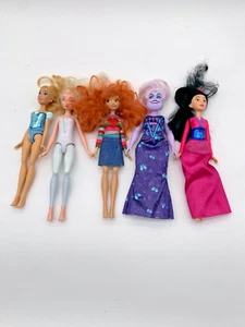 Lot Of 5 Disney  Dolls Mulan Ursula Frozen Cinderella - Picture 1 of 6